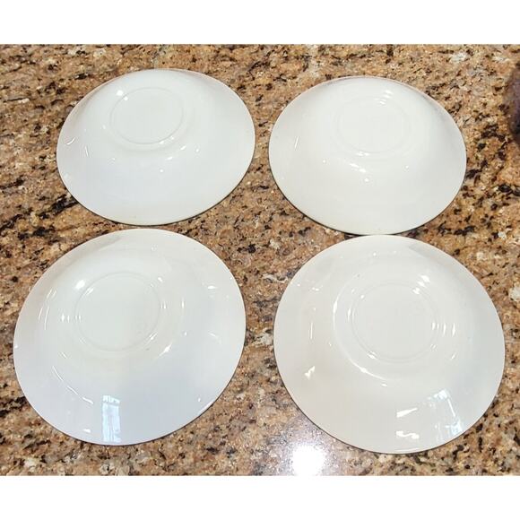 (4) Churchill Grape & Leaf Mosaic On Rim, Yellow Rim Coupe Soup Bowls - Picture 5 of 16